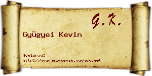 Gyügyei Kevin névjegykártya